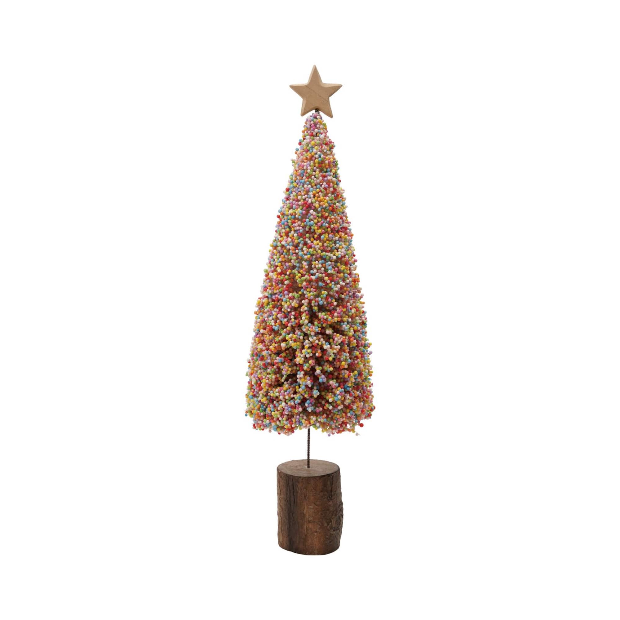 Hello Honey® 18" Multicolor Foam & Resin Christmas Tree Figurine